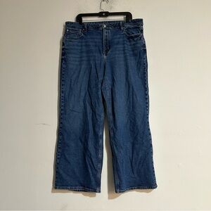 American Eagle Stovepipe Dark Wash Wide Leg Jeans Size 18 2025
